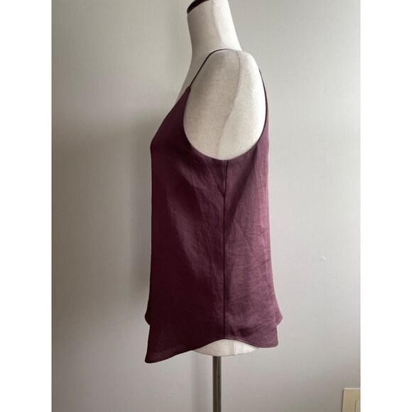 Express V-Neck Spaghetti Strap Camisole Tank Top Womens S Mauve Flowy - Picture 3 of 8